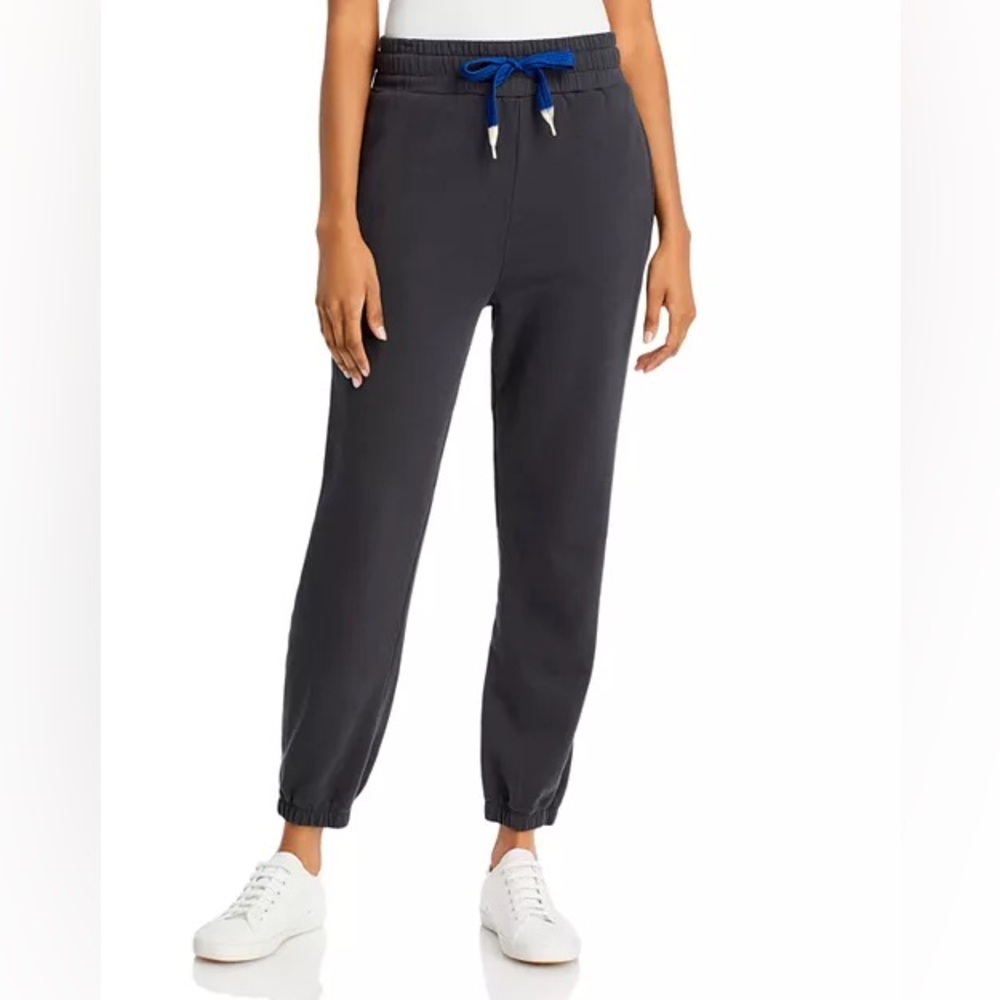 NWT! Mother Move It  The Knock Out Ankle Sweatpant Faded Black Sz Medium